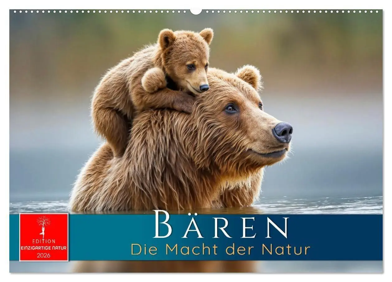Cover: 9783516687446 | Bären - Die Macht der Natur (Wandkalender 2026 DIN A2 quer),...