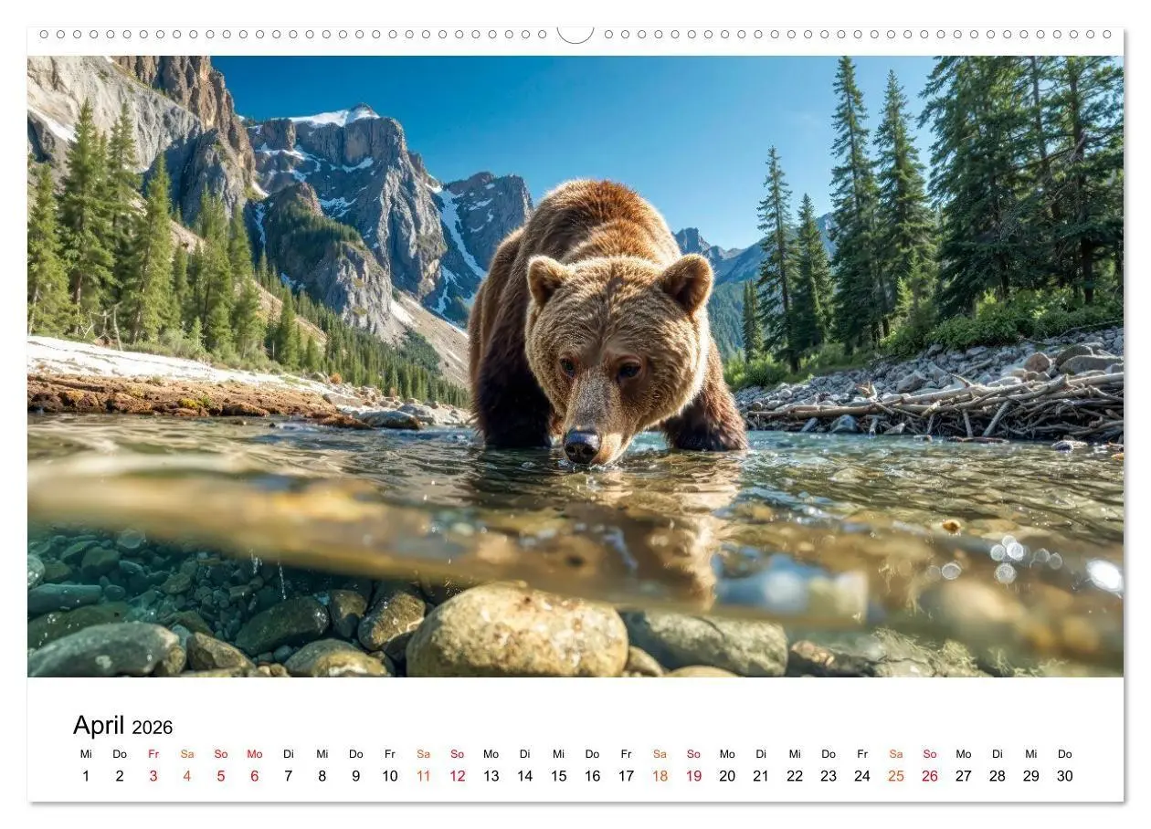 Bild: 9783516687446 | Bären - Die Macht der Natur (Wandkalender 2026 DIN A2 quer),...