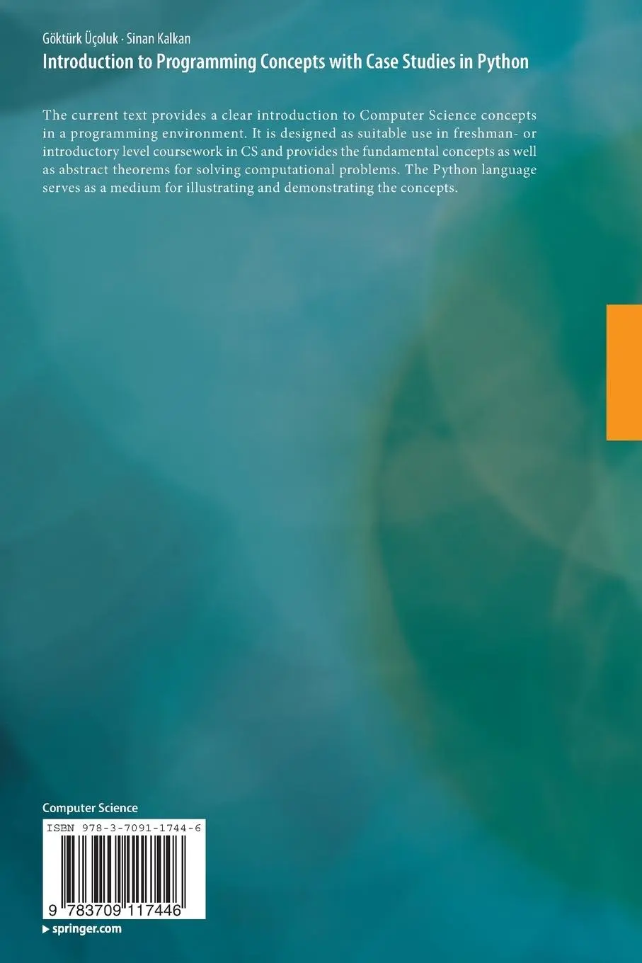 Rückseite: 9783709117446 | Introduction to Programming Concepts with Case Studies in Python | x