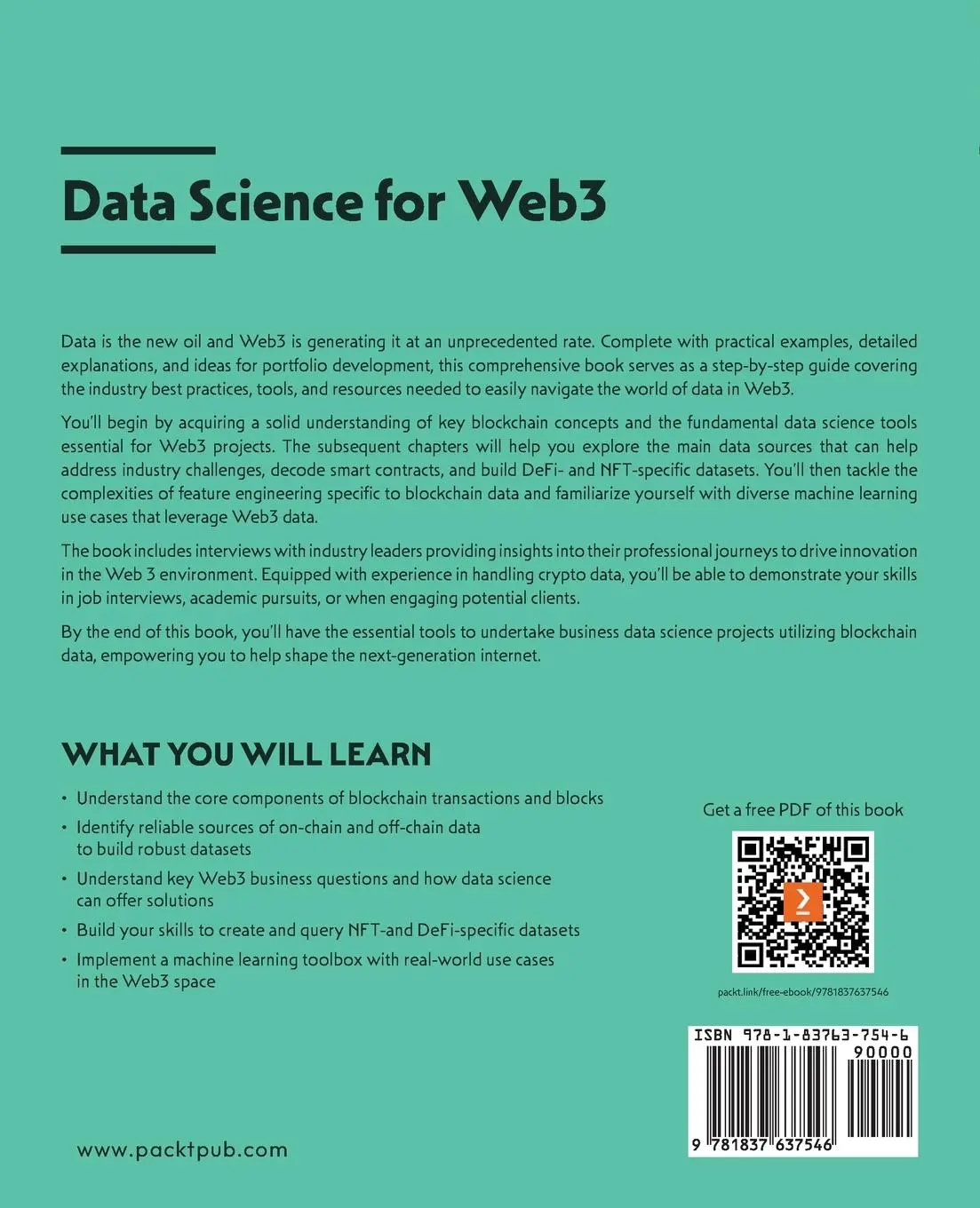 Rückseite: 9781837637546 | Data Science for Web3 | Gabriela Castillo Areco | Taschenbuch | 2023