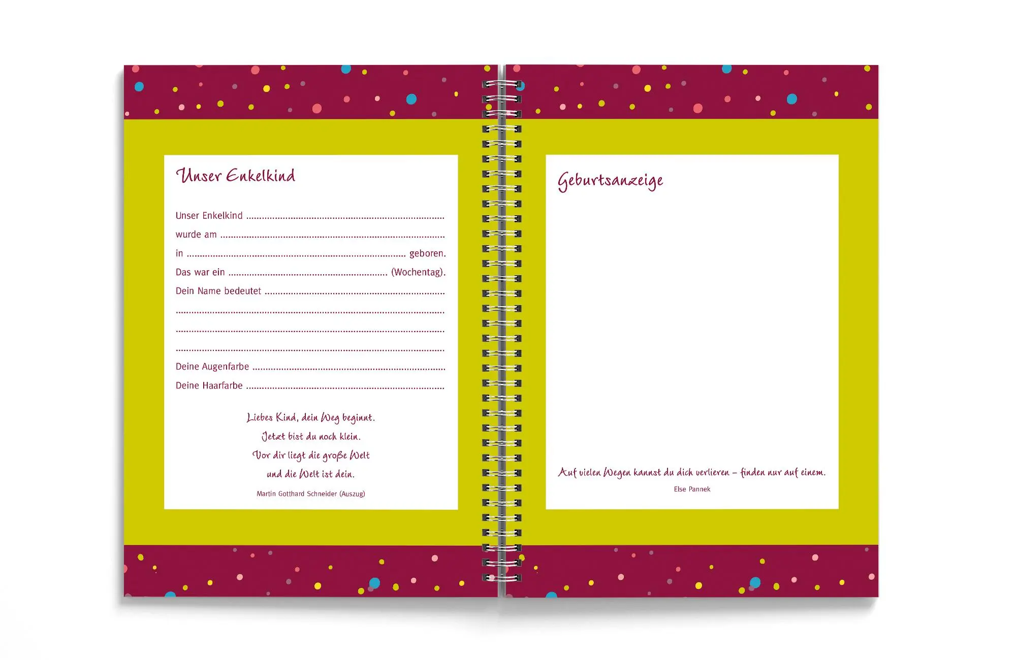 Bild: 9783943987546 | Unser Enkelkind | Taschenbuch | Spiralbindung, SPIRALB | 116 S. | 2015