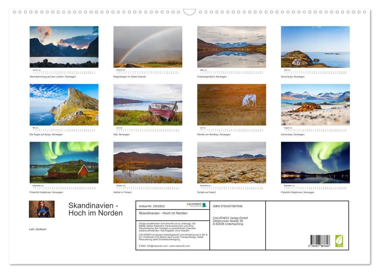 Bild: 9783457887646 | Skandinavien - Hoch im Norden (Wandkalender 2026 DIN A2 quer),...