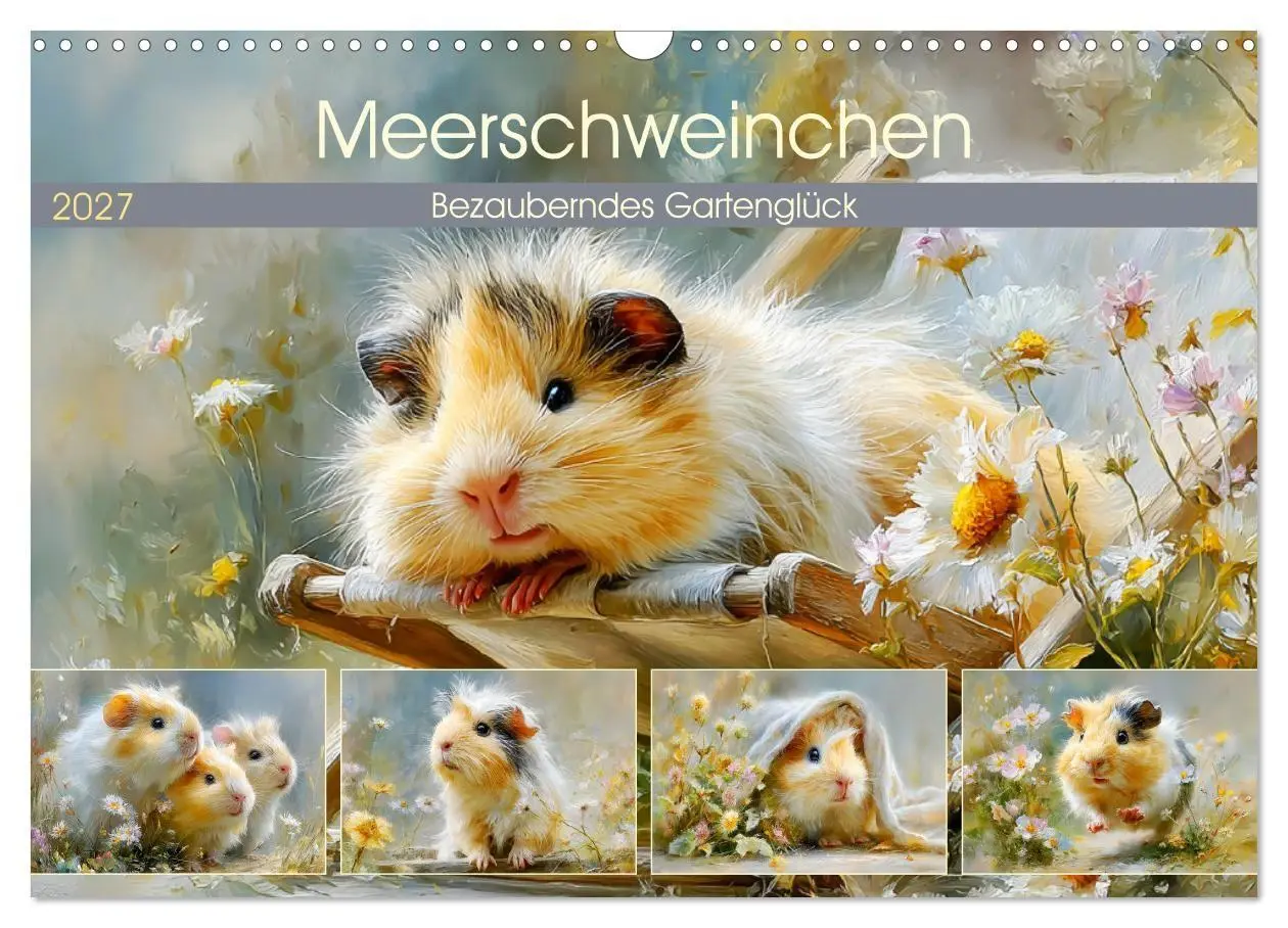 Cover: 9783516807646 | Meerschweinchen. Bezauberndes Gartenglück (Wandkalender 2027 DIN A3...