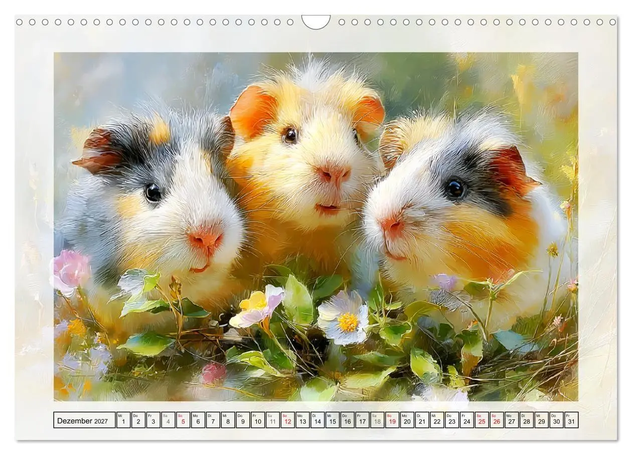 Bild: 9783516807646 | Meerschweinchen. Bezauberndes Gartenglück (Wandkalender 2027 DIN A3...
