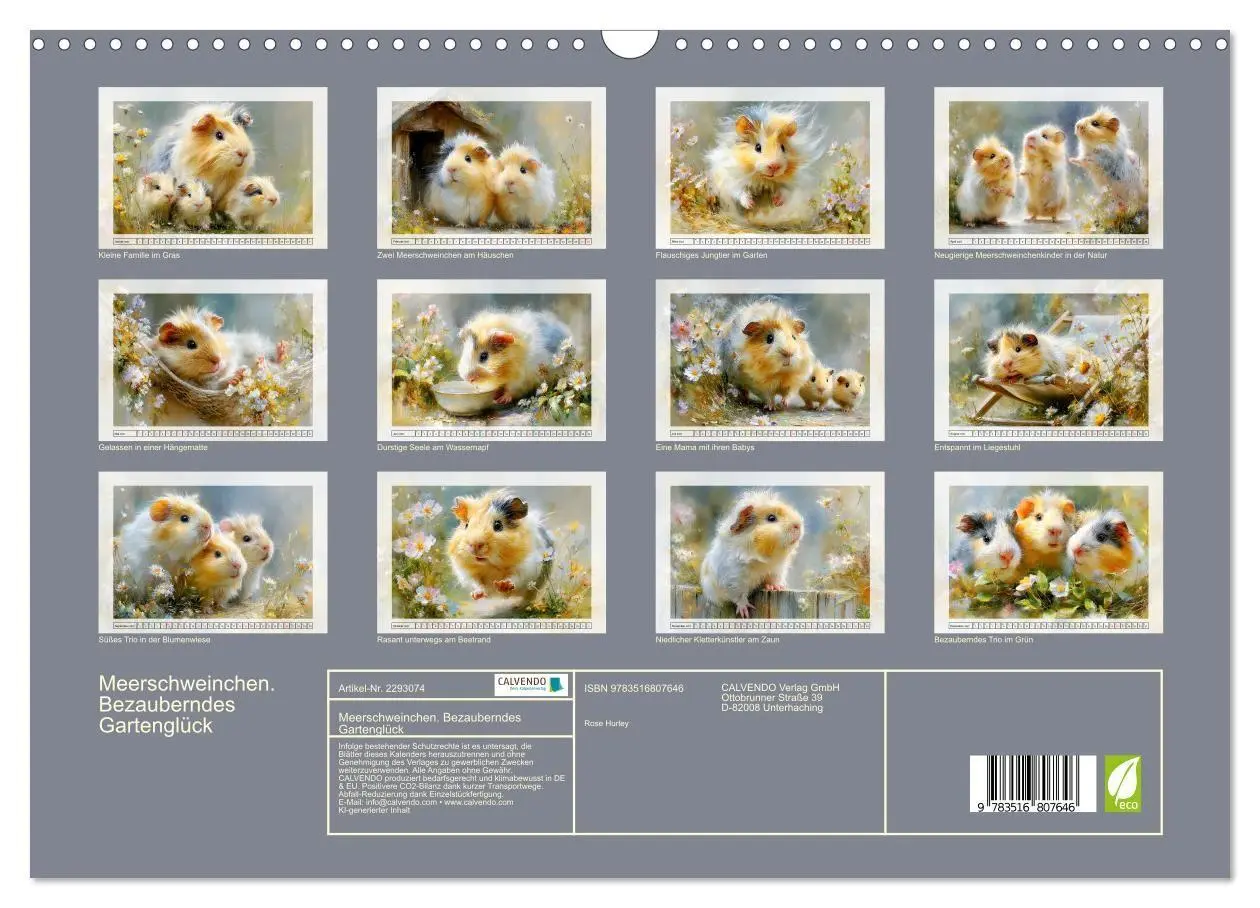 Bild: 9783516807646 | Meerschweinchen. Bezauberndes Gartenglück (Wandkalender 2027 DIN A3...
