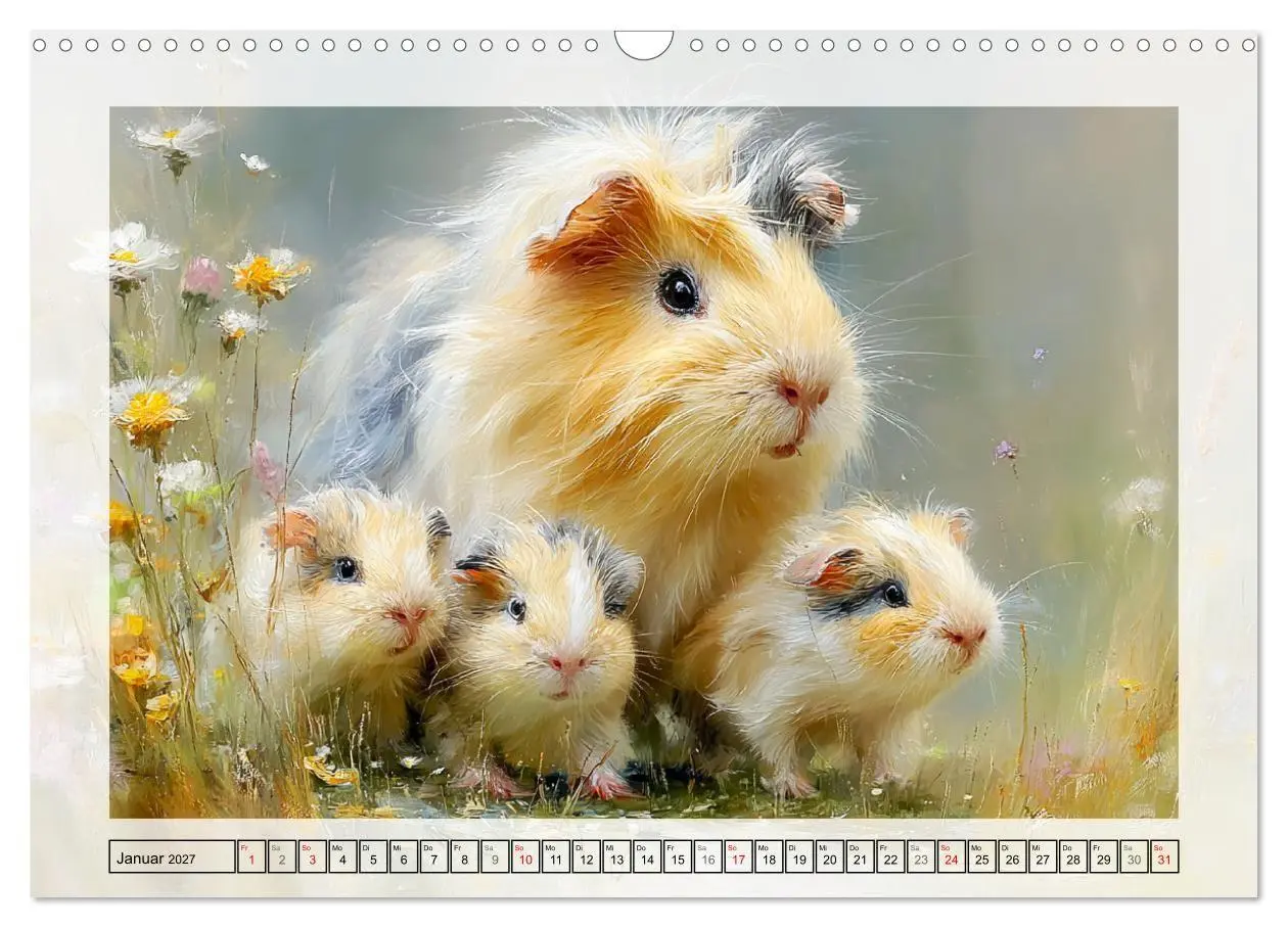 Bild: 9783516807646 | Meerschweinchen. Bezauberndes Gartenglück (Wandkalender 2027 DIN A3...