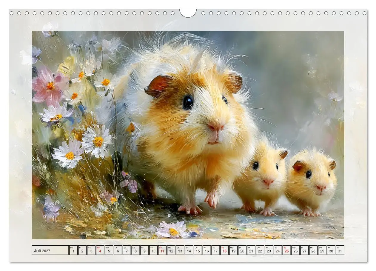 Bild: 9783516807646 | Meerschweinchen. Bezauberndes Gartenglück (Wandkalender 2027 DIN A3...