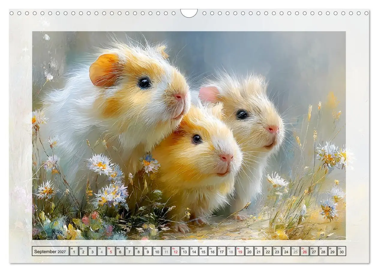 Bild: 9783516807646 | Meerschweinchen. Bezauberndes Gartenglück (Wandkalender 2027 DIN A3...