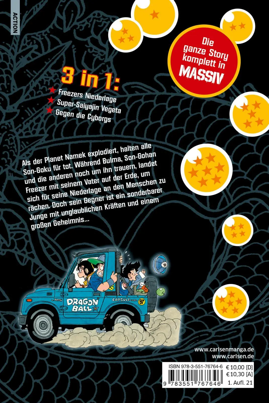 Rückseite: 9783551767646 | Dragon Ball Massiv 10 | Die Originalserie als 3-in-1-Edition! | Buch