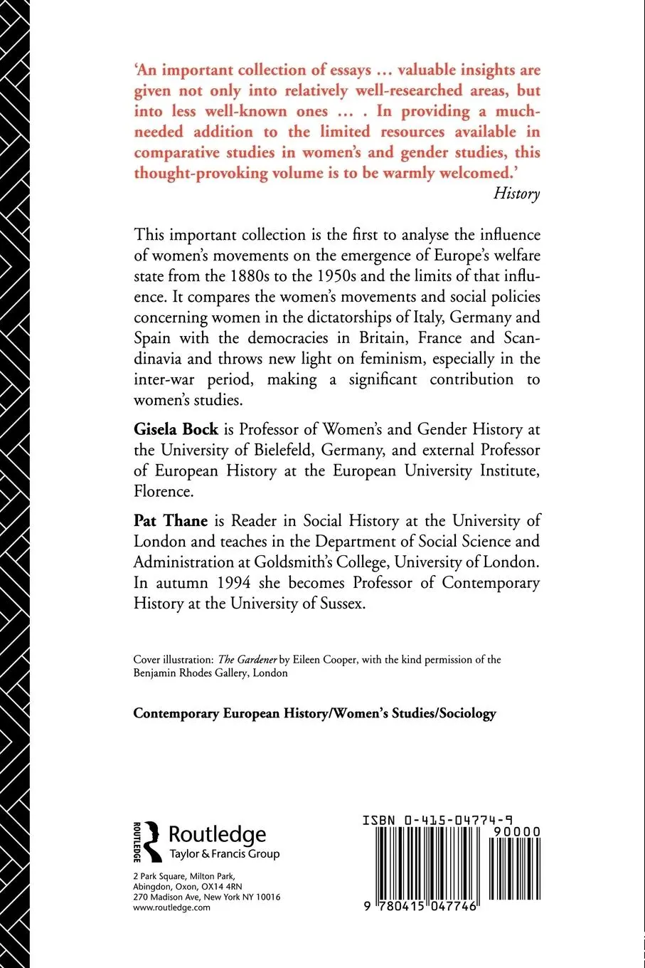 Rückseite: 9780415047746 | Maternity and Gender Policies | Gisela Bock (u. a.) | Taschenbuch