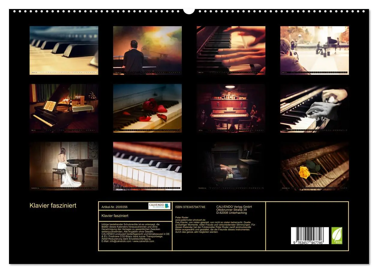 Bild: 9783457947746 | Klavier fasziniert (hochwertiger Premium Wandkalender 2026 DIN A2...