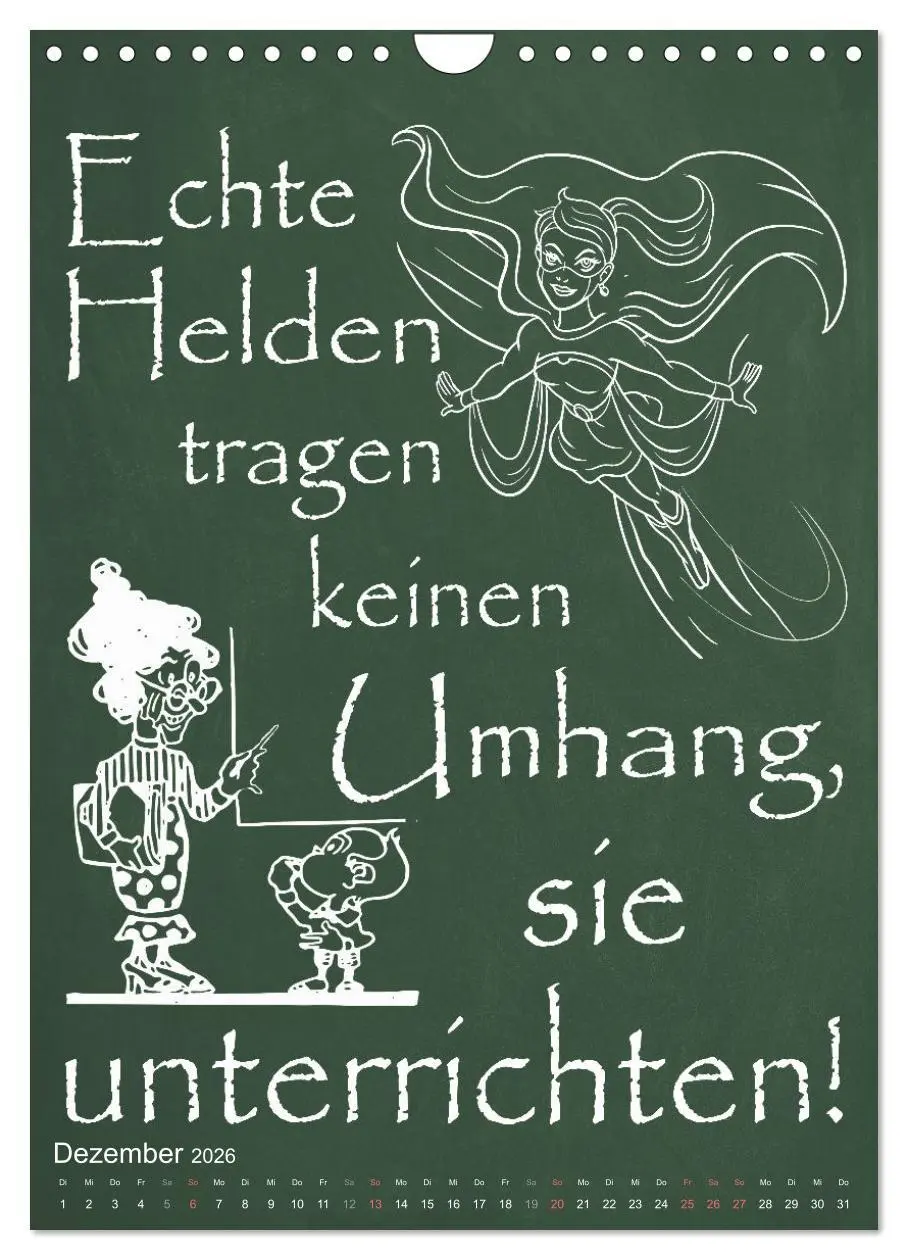 Bild: 9783516347746 | Coole Lehrersprüche (Wandkalender 2026 DIN A4 hoch), CALVENDO...