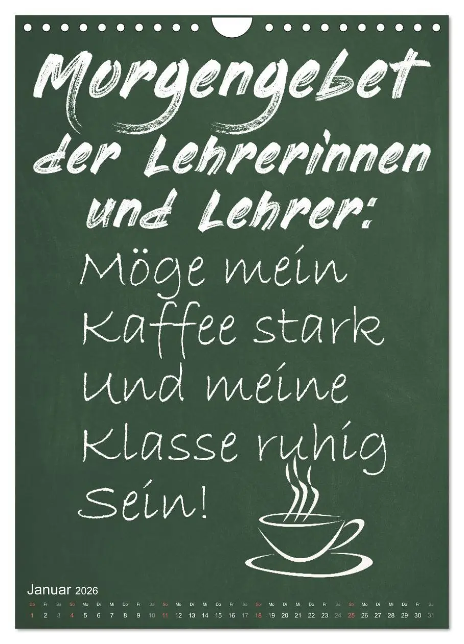 Bild: 9783516347746 | Coole Lehrersprüche (Wandkalender 2026 DIN A4 hoch), CALVENDO...