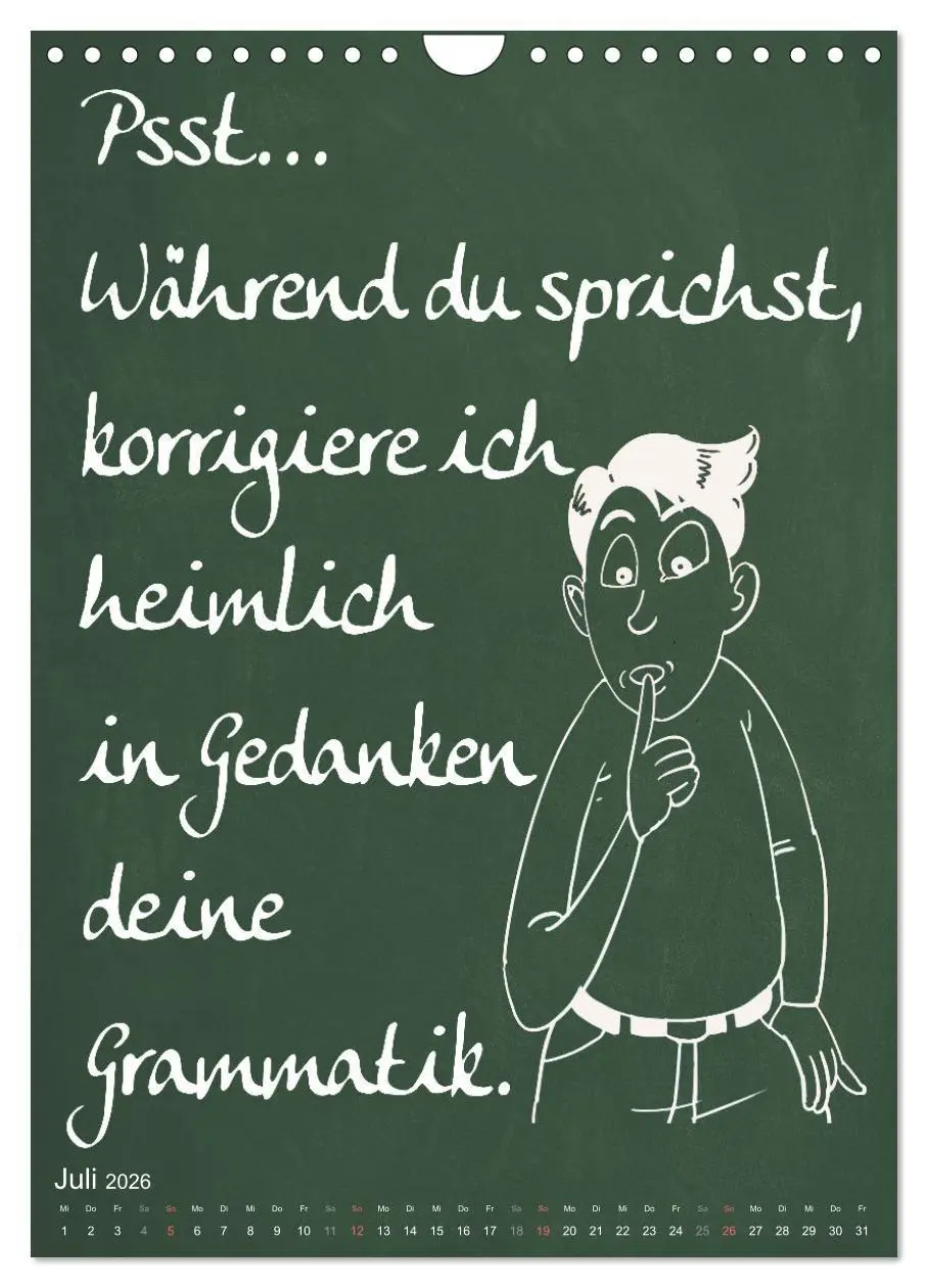 Bild: 9783516347746 | Coole Lehrersprüche (Wandkalender 2026 DIN A4 hoch), CALVENDO...