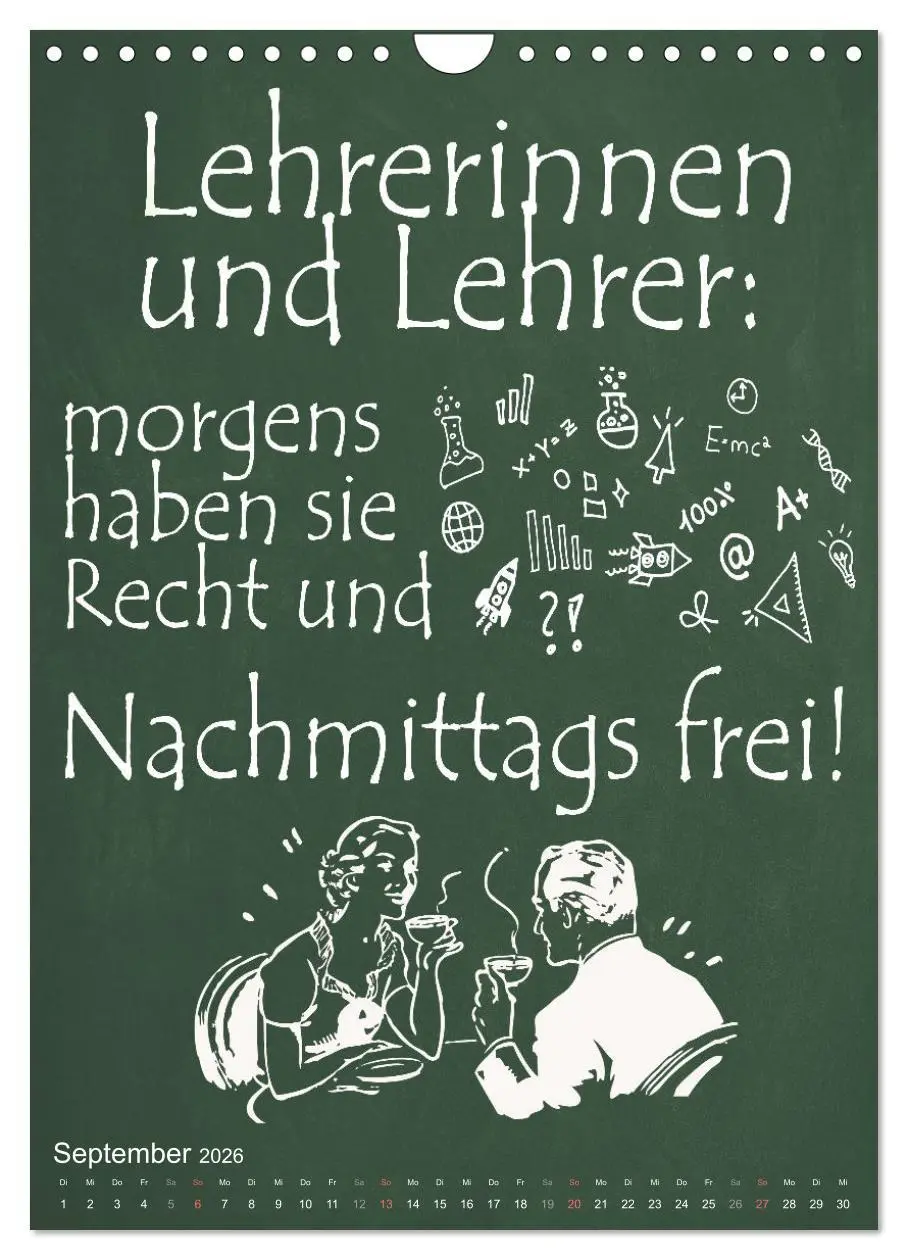 Bild: 9783516347746 | Coole Lehrersprüche (Wandkalender 2026 DIN A4 hoch), CALVENDO...