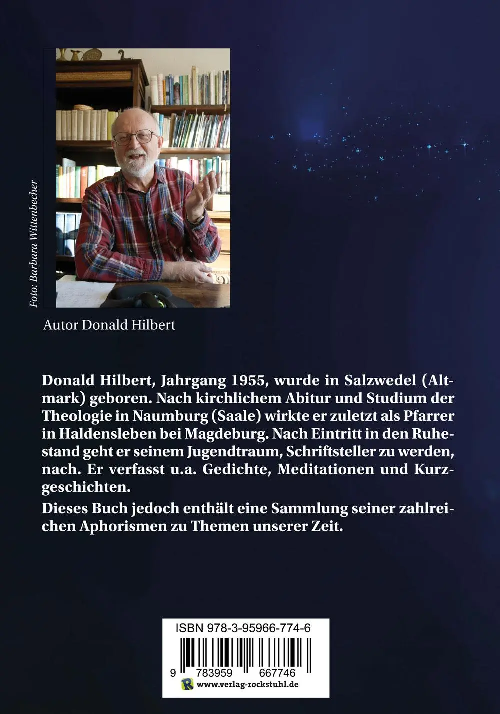 Rückseite: 9783959667746 | KURZ GEWORTET - Aphorismen | Donald Hilbert | Taschenbuch | 80 S.