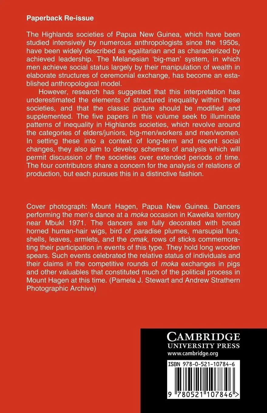 Rückseite: 9780521107846 | Inequality in New Guinea Highlands Societies | Andrew Strathern | Buch