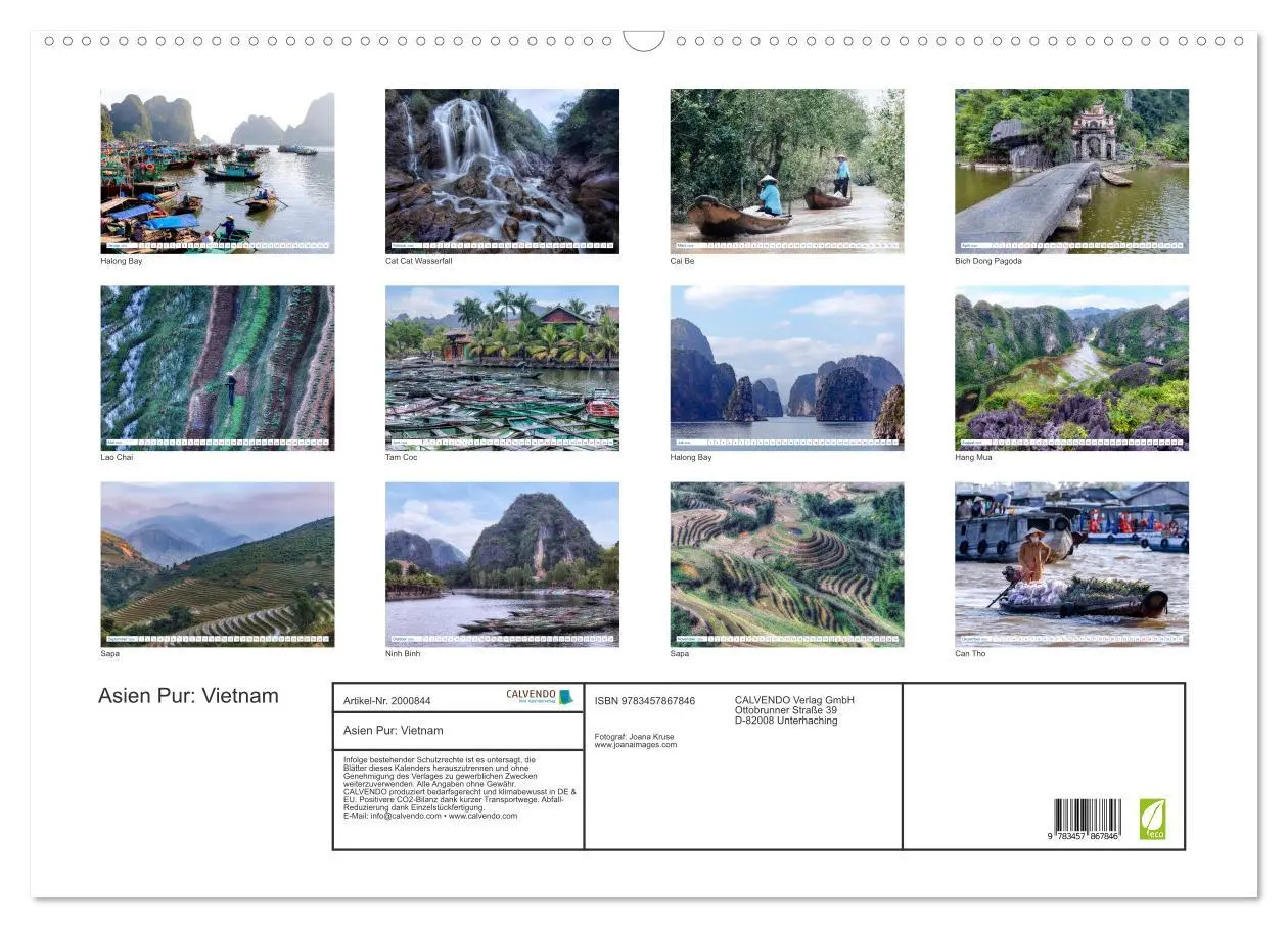 Bild: 9783457867846 | Asien Pur: Vietnam (Wandkalender 2026 DIN A2 quer), CALVENDO...