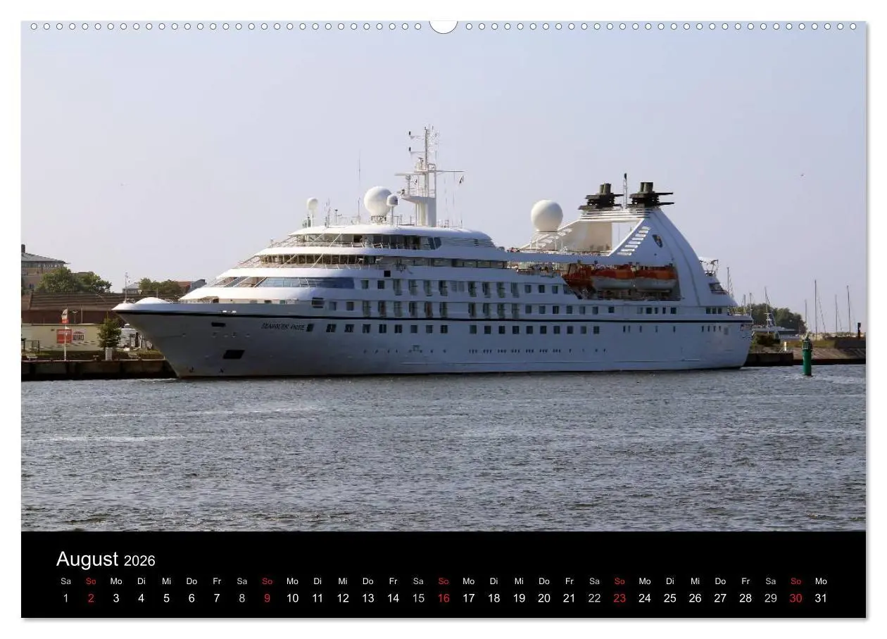 Bild: 9783516197846 | Cruiseliner in Warnemünde (Wandkalender 2026 DIN A2 quer), CALVENDO...