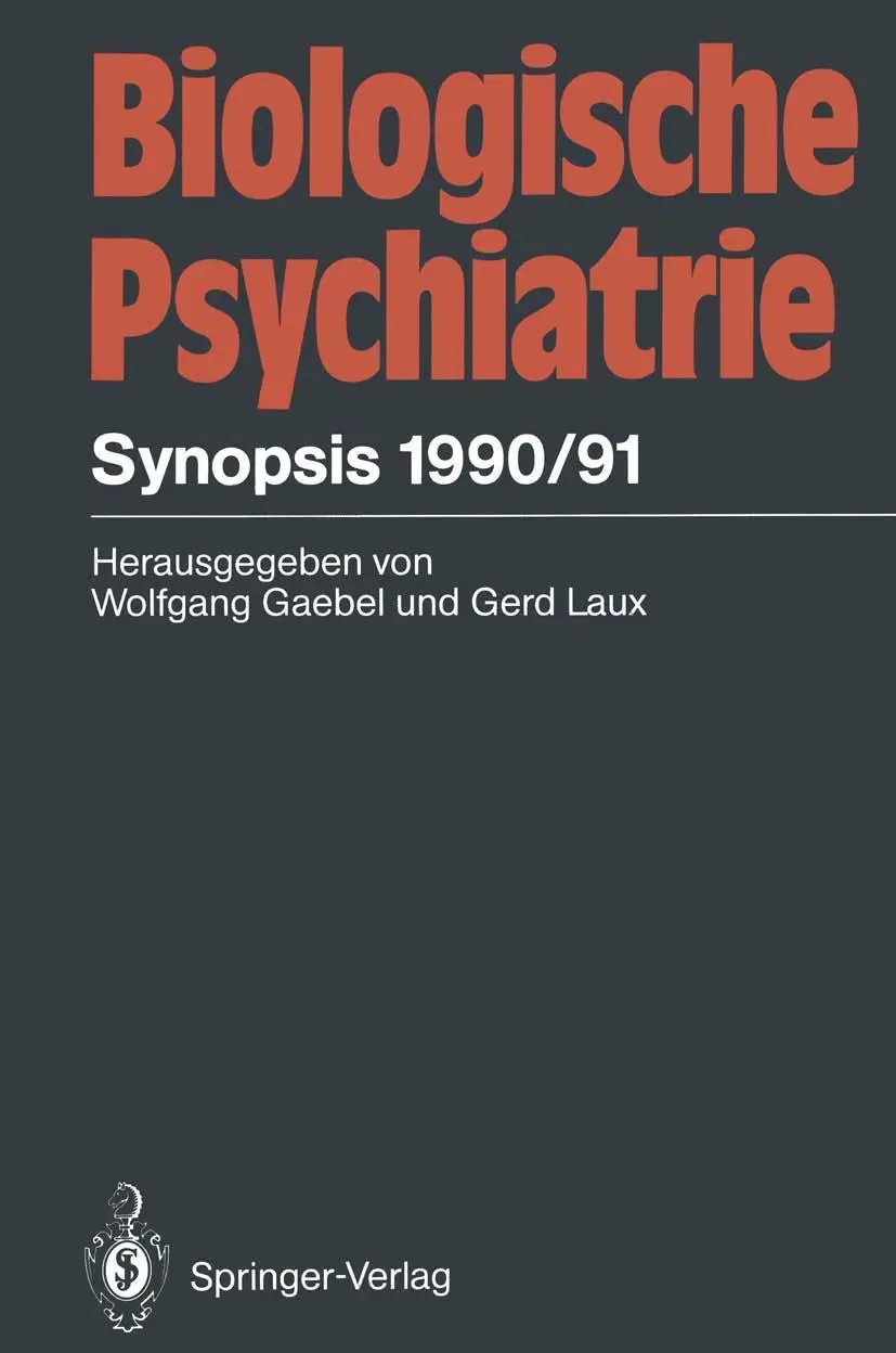 Cover: 9783540547846 | Biologische Psychiatrie | Synopsis 1990/91 | Wolfgang Gaebel (u. a.)