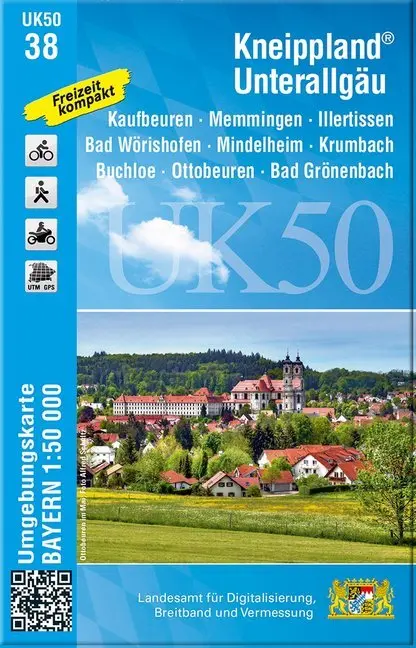 Cover: 9783899337846 | UK50-38 Kneippland Unterallgäu | Digitalisierung | (Land-)Karte | 2020
