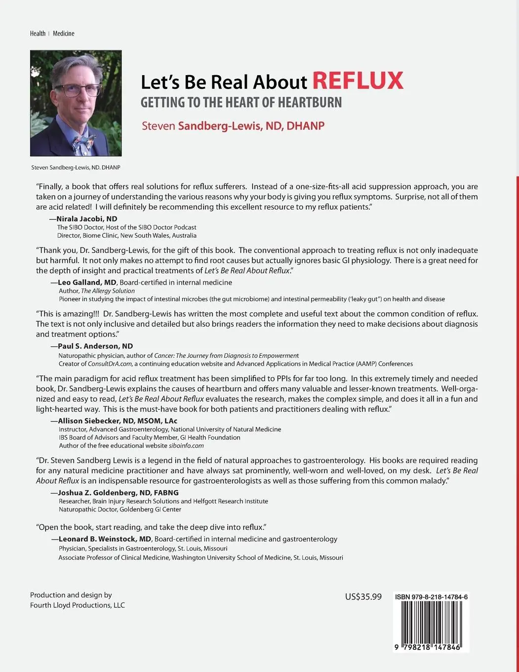 Rückseite: 9798218147846 | Let's Be Real About Reflux, Getting To The Heart of Heartburn | Buch