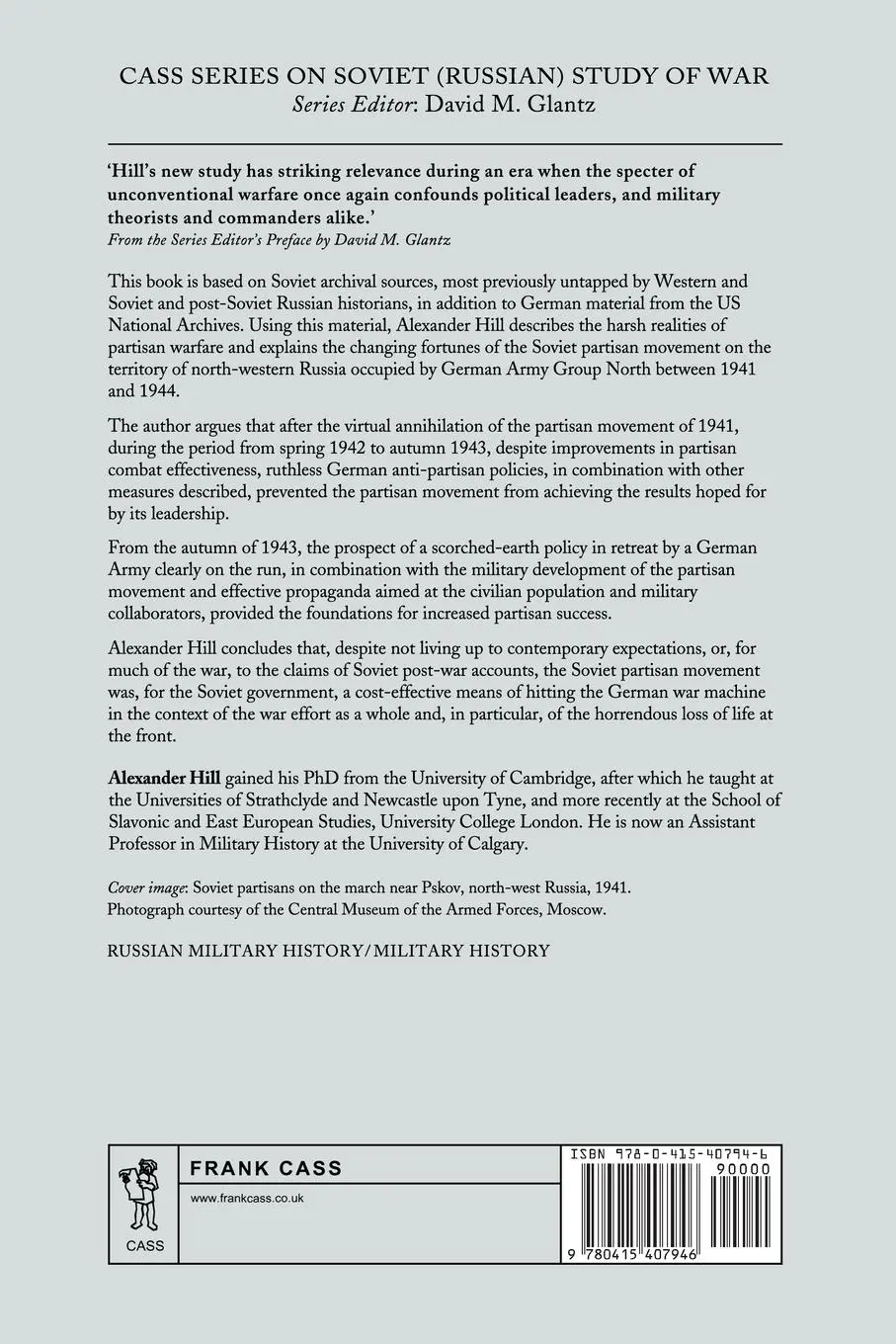 Rückseite: 9780415407946 | The War Behind the Eastern Front | Alexander Hill | Taschenbuch | 2006