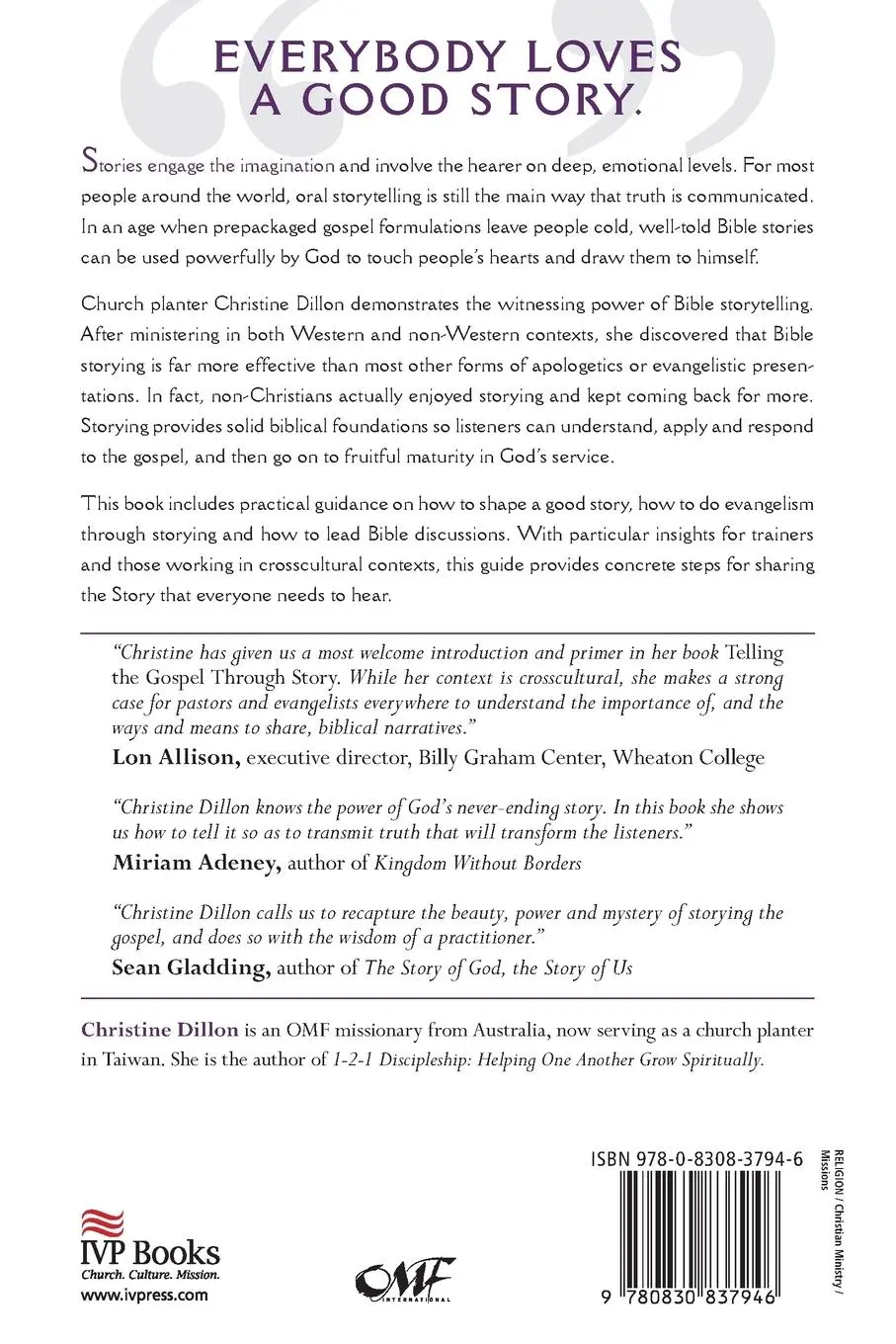 Rückseite: 9780830837946 | Telling the Gospel Through Story | Christine Dillon | Taschenbuch