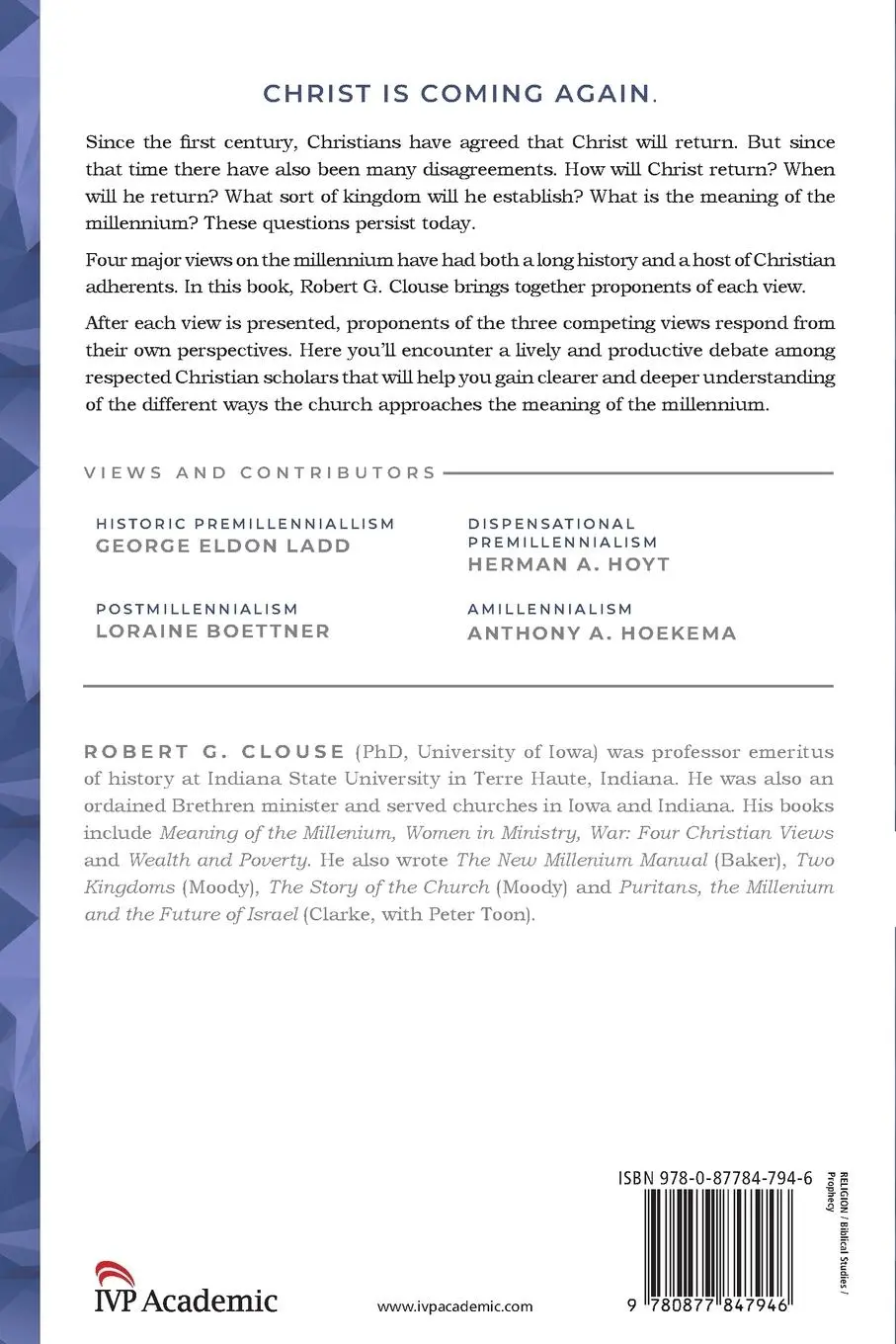 Rückseite: 9780877847946 | The Meaning of the Millennium | Four Views | Robert G. Clouse | Buch