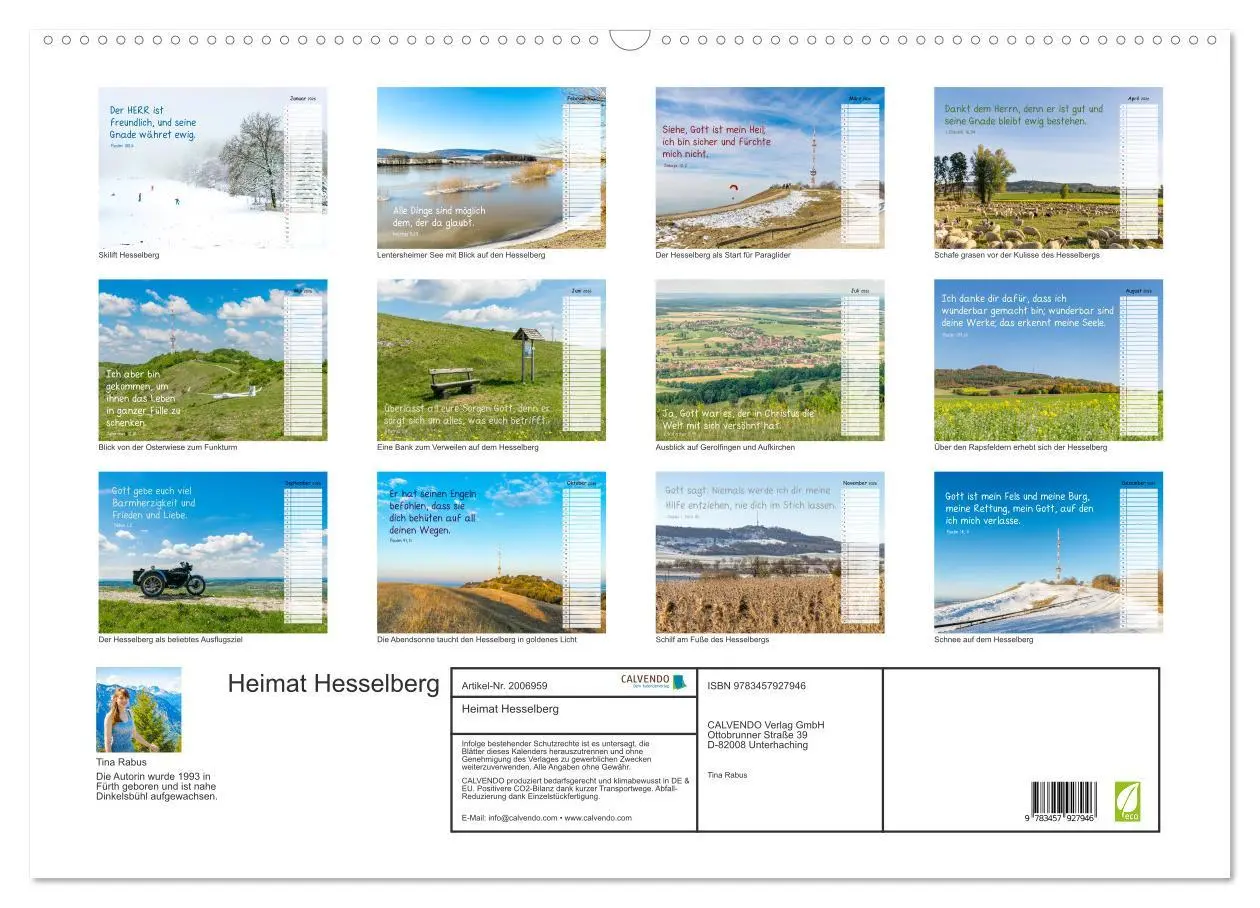 Bild: 9783457927946 | Heimat Hesselberg (Wandkalender 2026 DIN A2 quer), CALVENDO...