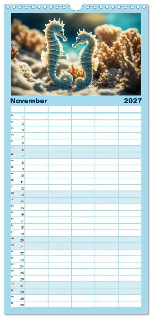 Bild: 9783594307946 | Familienplaner 2027 - Tief unten im Meer Unterwasser Fantasy mit 5...