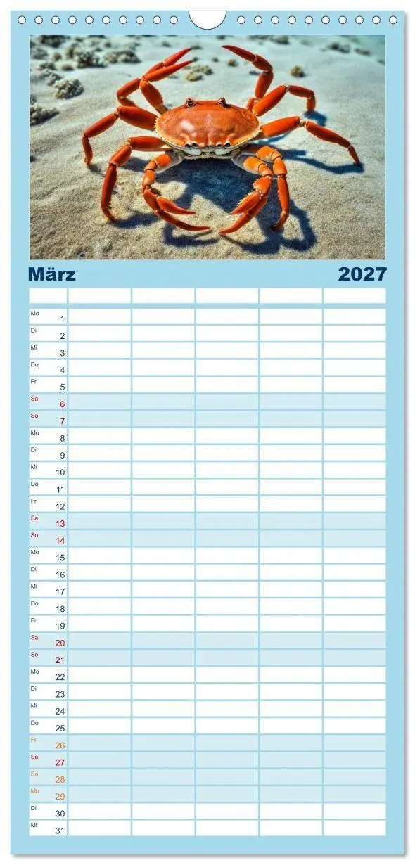 Bild: 9783594307946 | Familienplaner 2027 - Tief unten im Meer Unterwasser Fantasy mit 5...