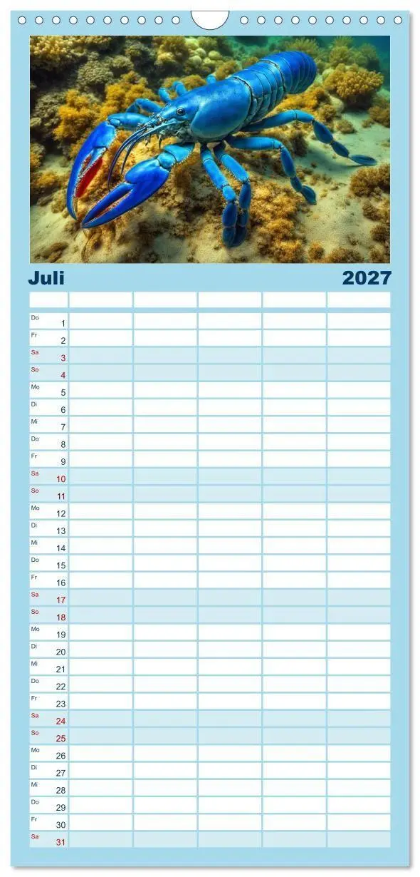 Bild: 9783594307946 | Familienplaner 2027 - Tief unten im Meer Unterwasser Fantasy mit 5...
