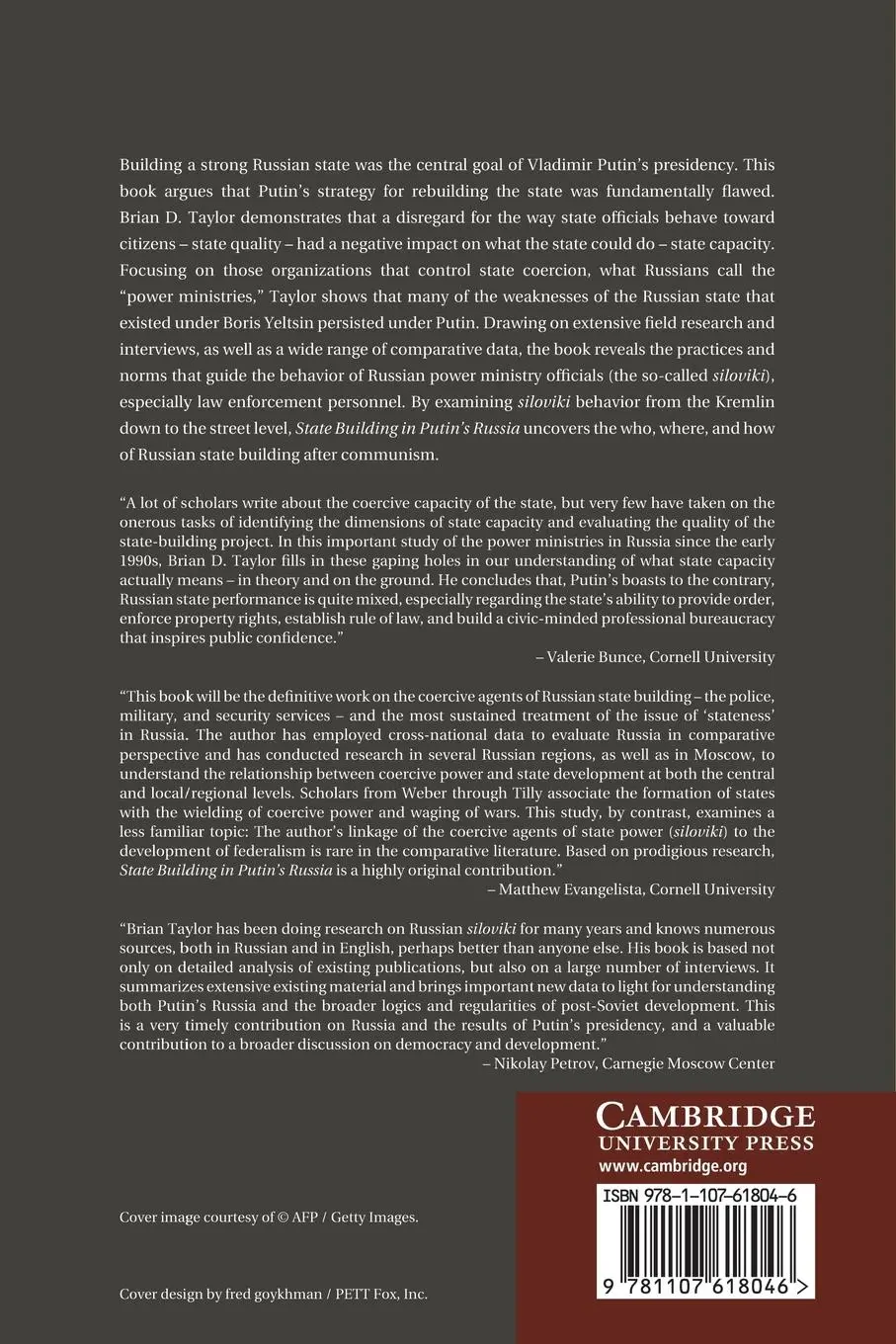 Rückseite: 9781107618046 | State Building in Putin S Russia | Brian D. Taylor | Taschenbuch