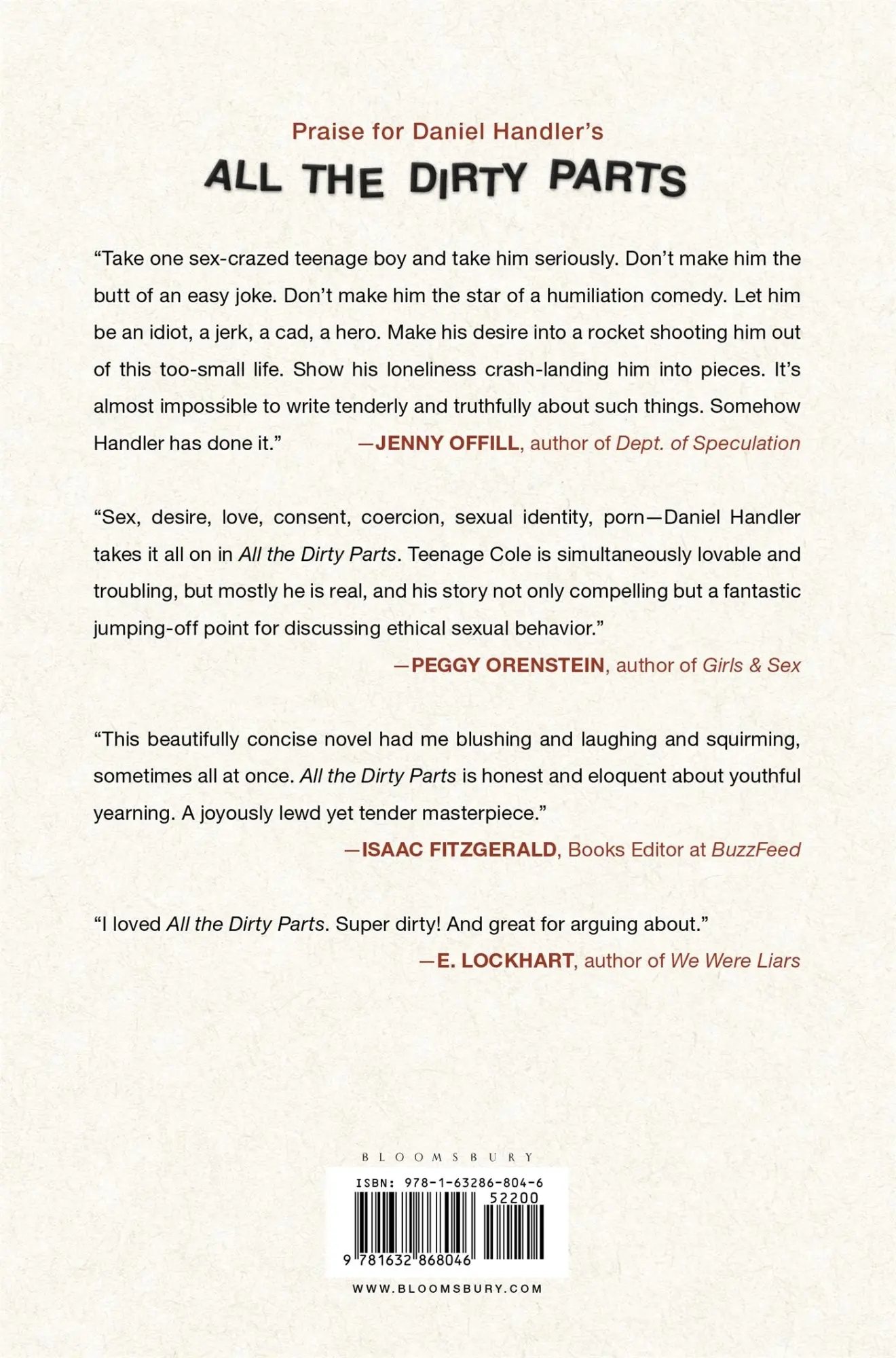 Rückseite: 9781632868046 | All the Dirty Parts | Daniel Handler | Buch | Englisch | 2017