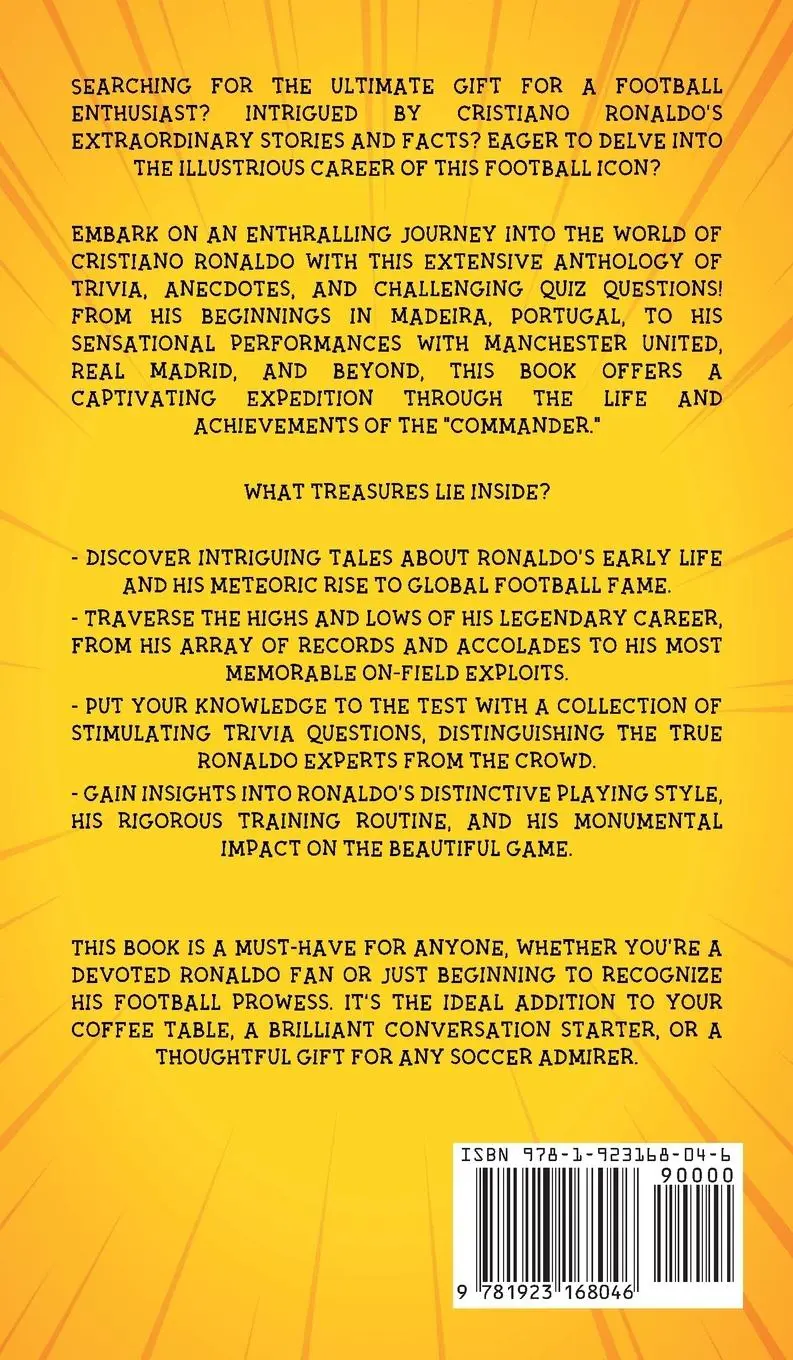 Rückseite: 9781923168046 | 101 Trivia Questions About Cristiano Ronaldo - A Biography of...