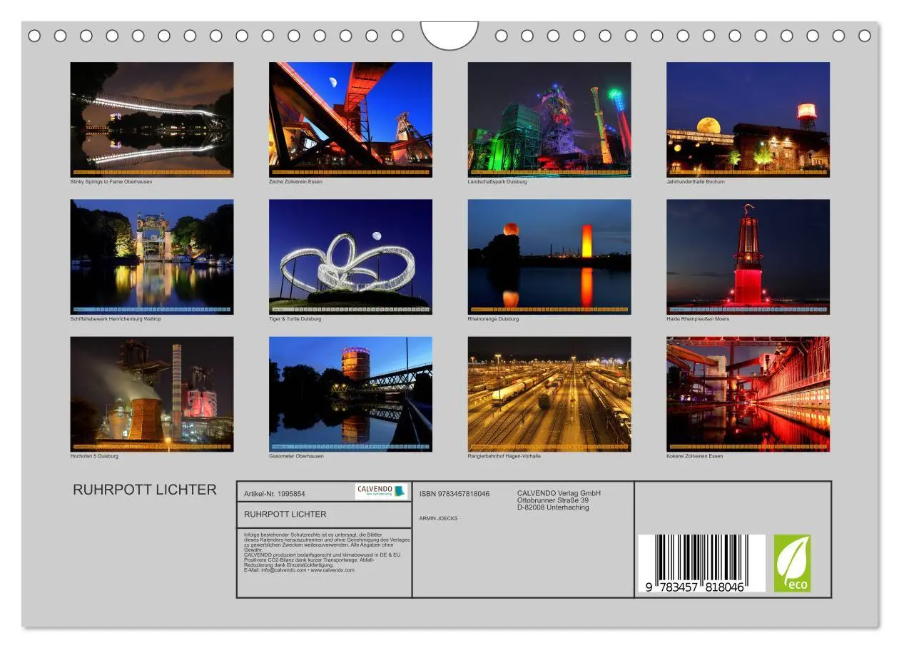 Bild: 9783457818046 | RUHRPOTT LICHTER (Wandkalender 2026 DIN A4 quer), CALVENDO...