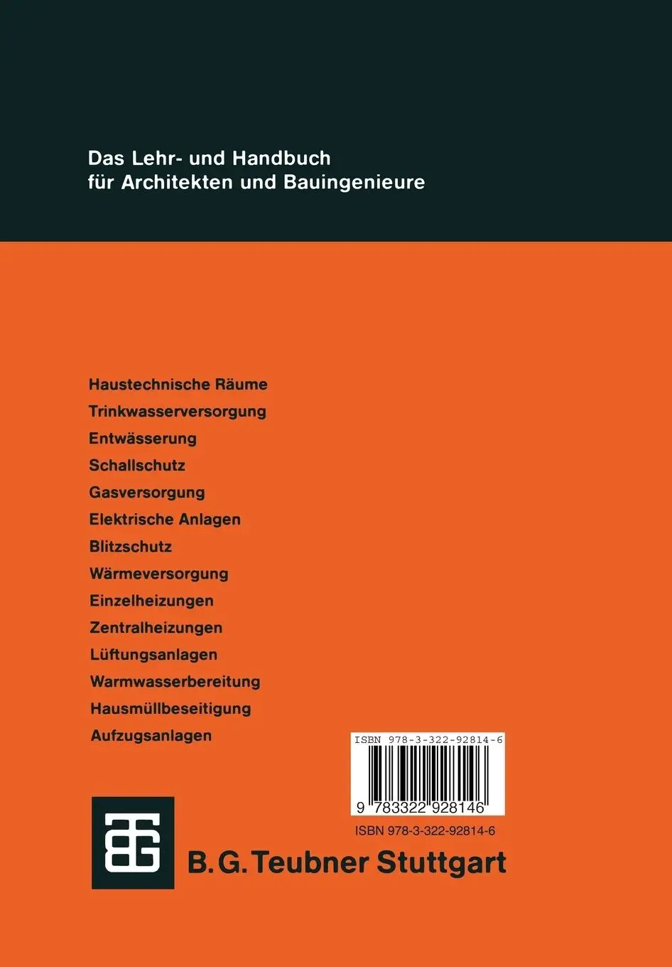 Rückseite: 9783322928146 | Haustechnik | Grundlagen Planung Ausführung | K. Volger | Taschenbuch