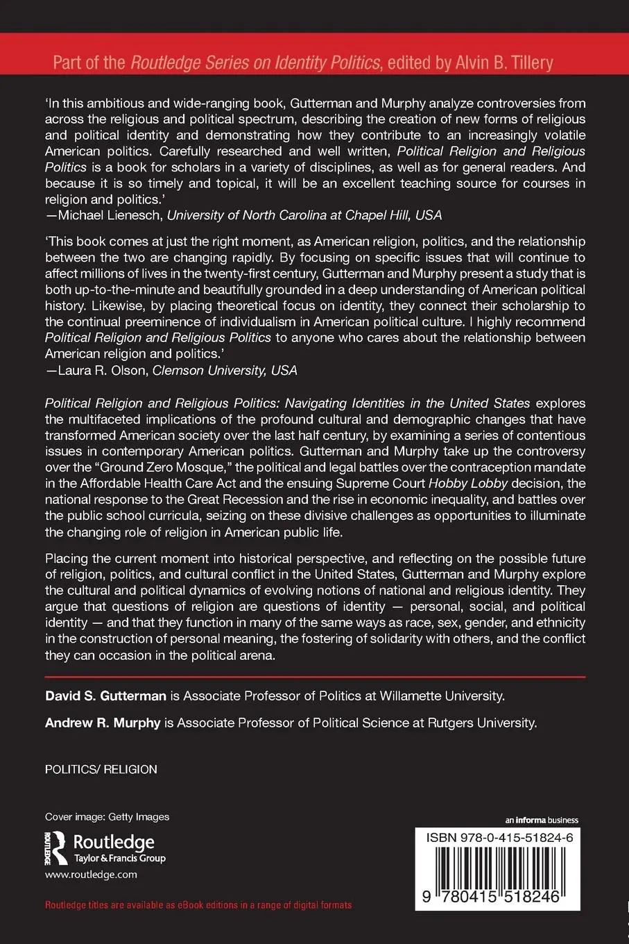 Rückseite: 9780415518246 | Political Religion and Religious Politics | David S. Gutterman (u. a.)
