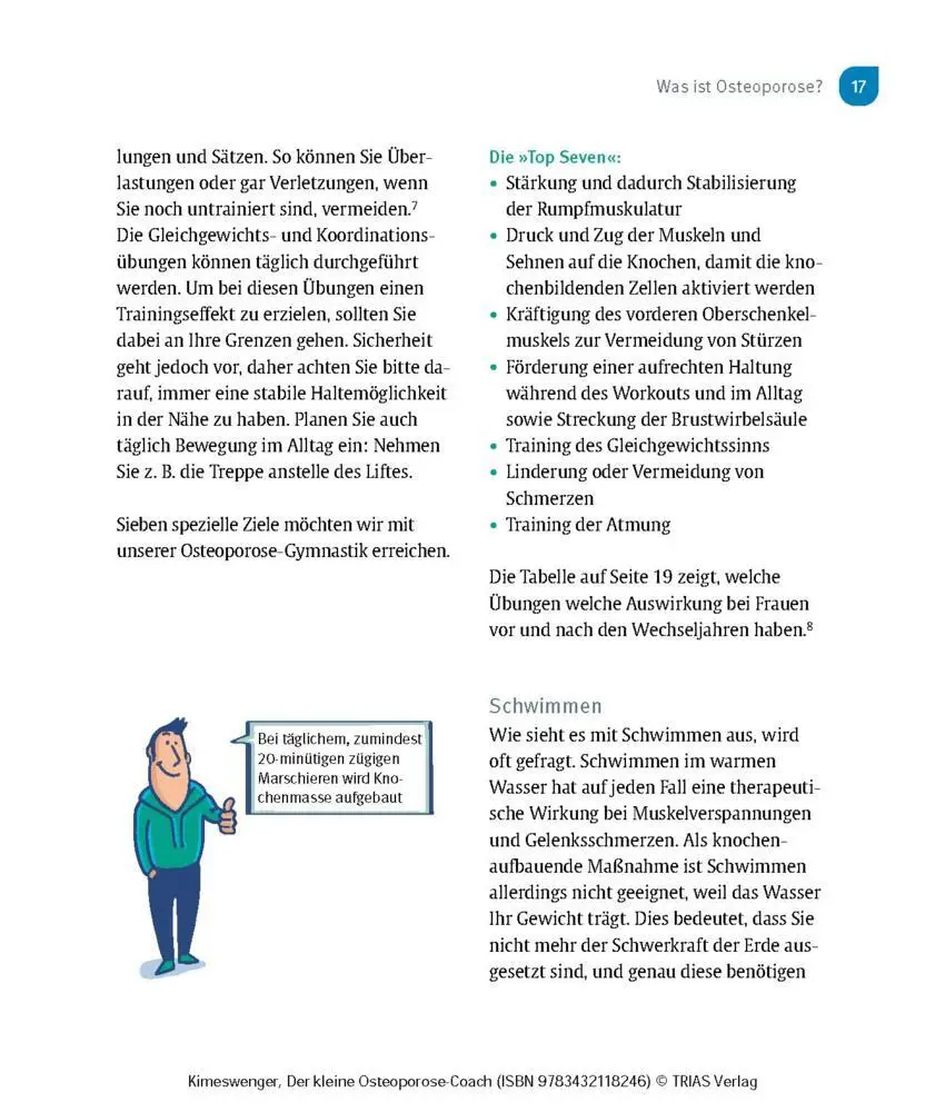 Bild: 9783432118246 | Der kleine Osteoporose-Coach | Die besten Übungen für starke Knochen