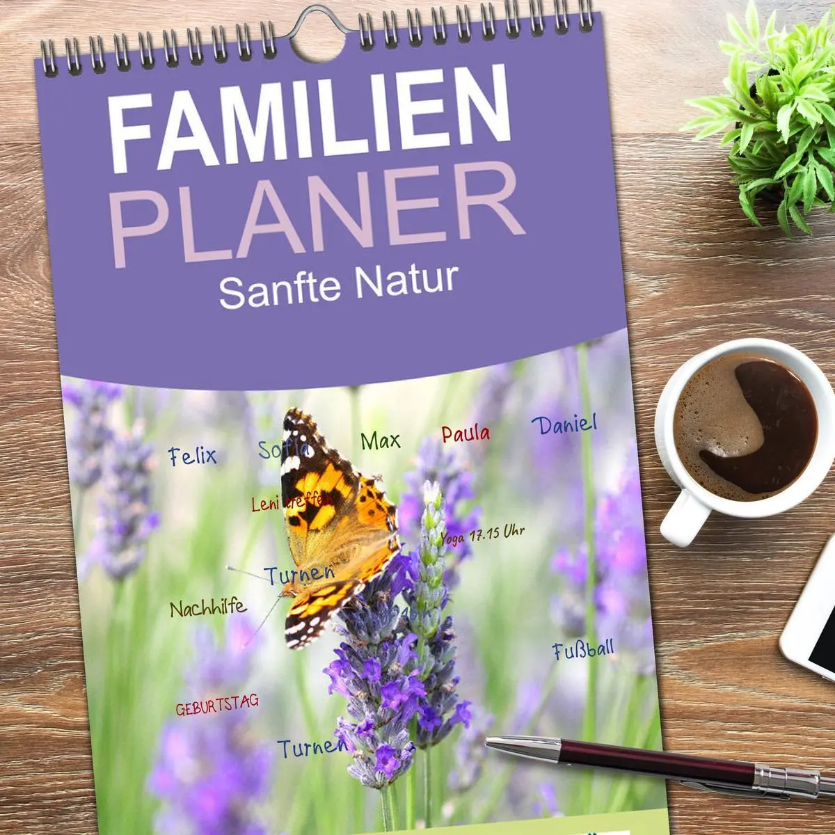 Bild: 9783516508246 | Familienplaner 2026 - Sanfte Natur mit 5 Spalten (Wandkalender, 21...