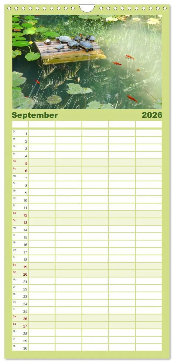 Bild: 9783516508246 | Familienplaner 2026 - Sanfte Natur mit 5 Spalten (Wandkalender, 21...
