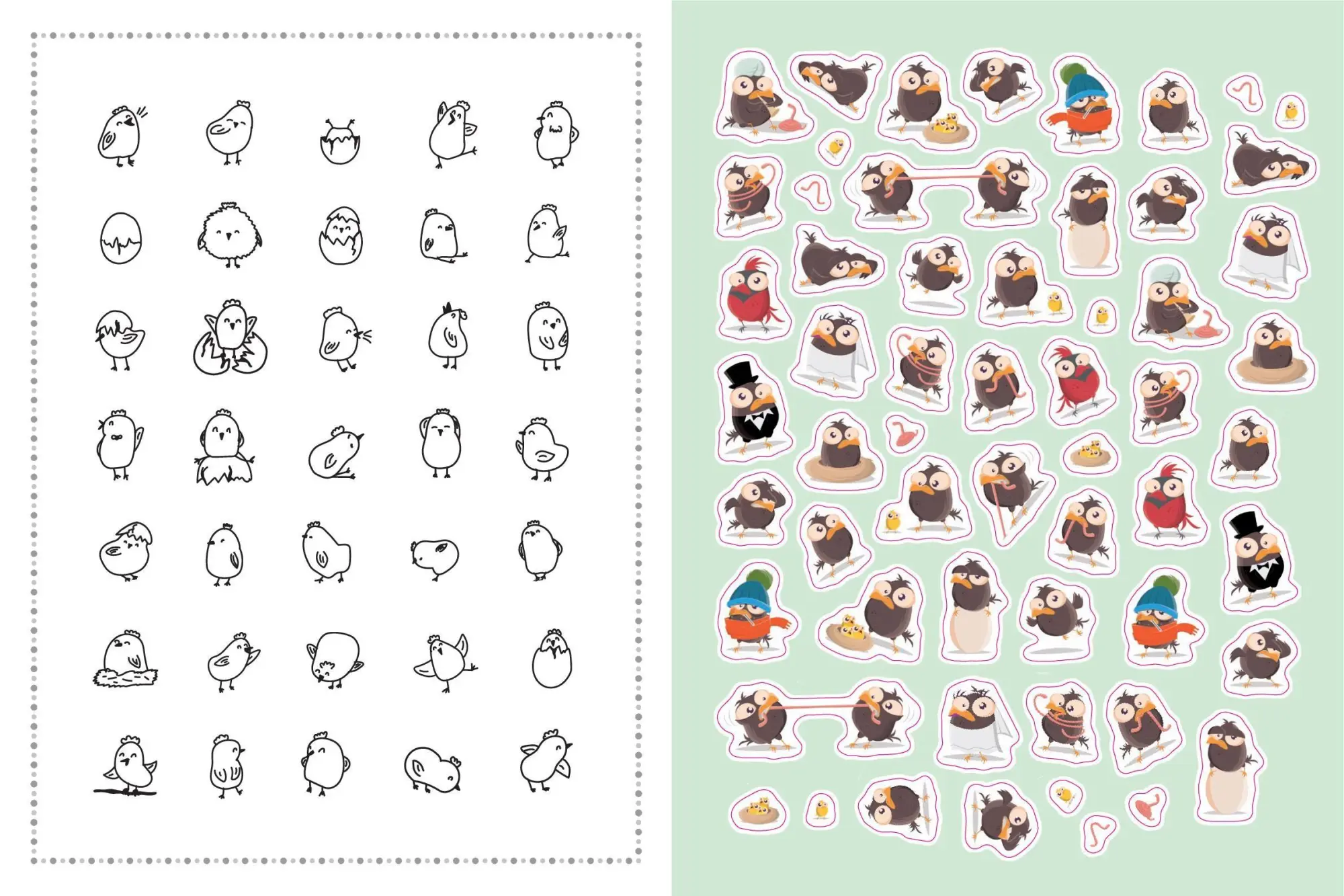 Bild: 9783625198246 | Stickerbuch Lustige Tiere I Über 1000 Sticker | Taschenbuch | 48 S.