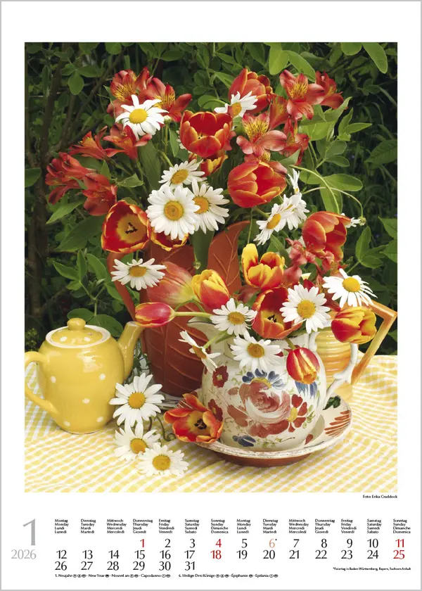 Bild: 9783731888246 | Blumenträume 2026 | Korsch Verlag | Kalender | Spiralbindung | Deutsch