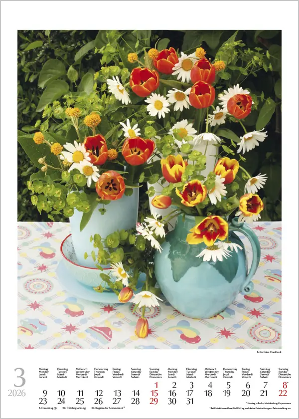 Bild: 9783731888246 | Blumenträume 2026 | Korsch Verlag | Kalender | Spiralbindung | Deutsch