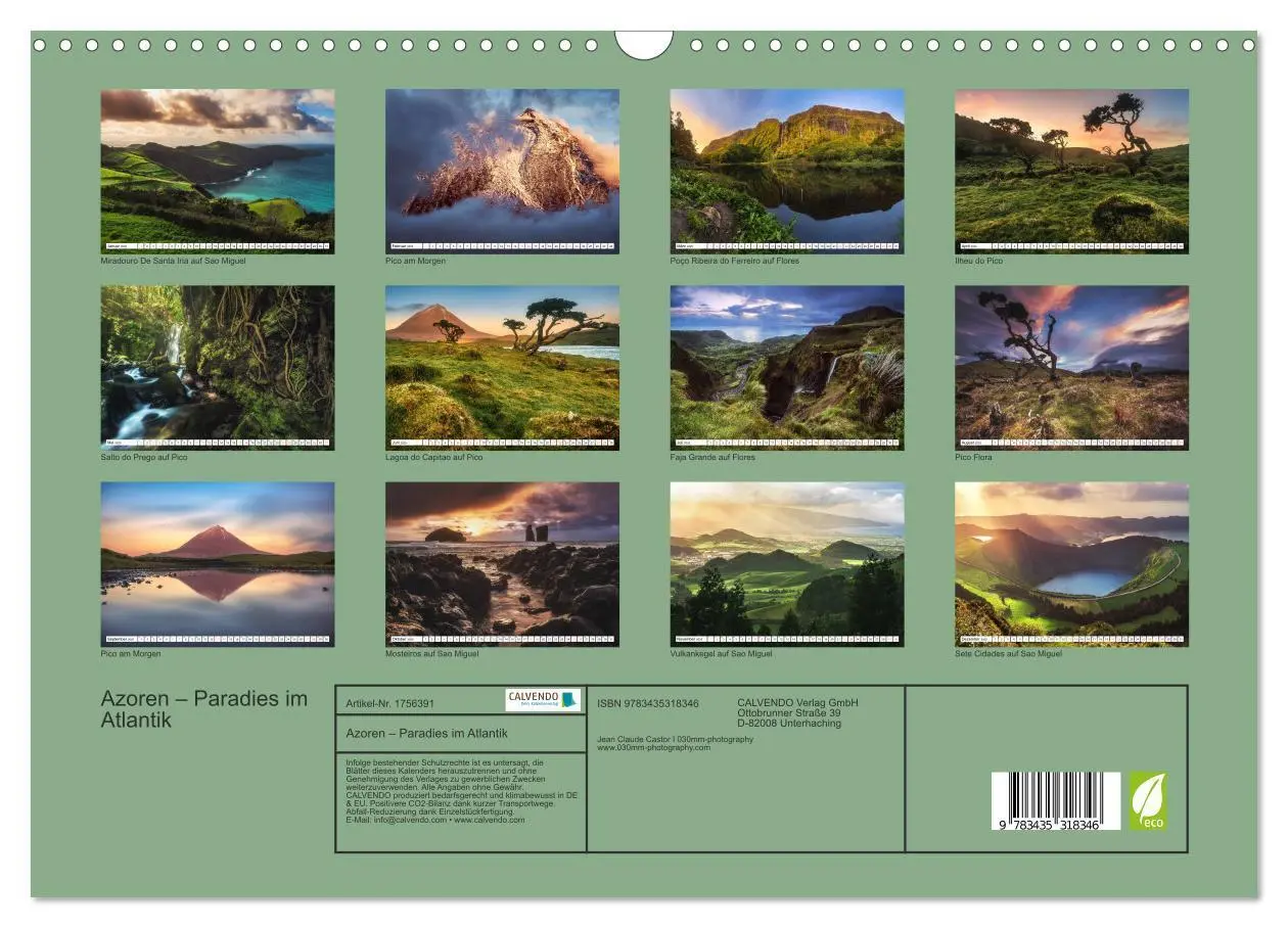 Bild: 9783435318346 | Azoren - Paradies im Atlantik (Wandkalender 2025 DIN A3 quer),...