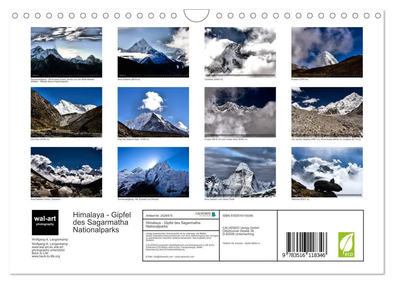 Bild: 9783516118346 | Himalaya - Gipfel des Sagarmatha Nationalparks (Wandkalender 2026...