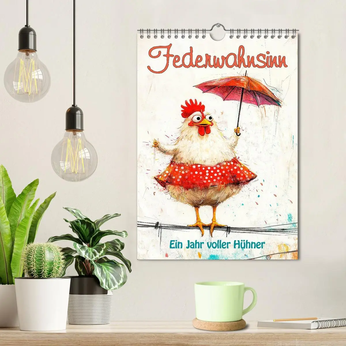 Bild: 9783516598346 | Federwahnsinn - Ein Jahr voller Hühner (Wandkalender 2026 DIN A4...