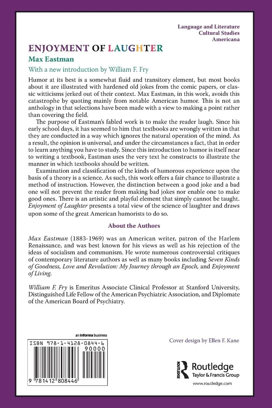 Rückseite: 9781412808446 | Enjoyment of Laughter | Max Eastman | Taschenbuch | Englisch | 2009