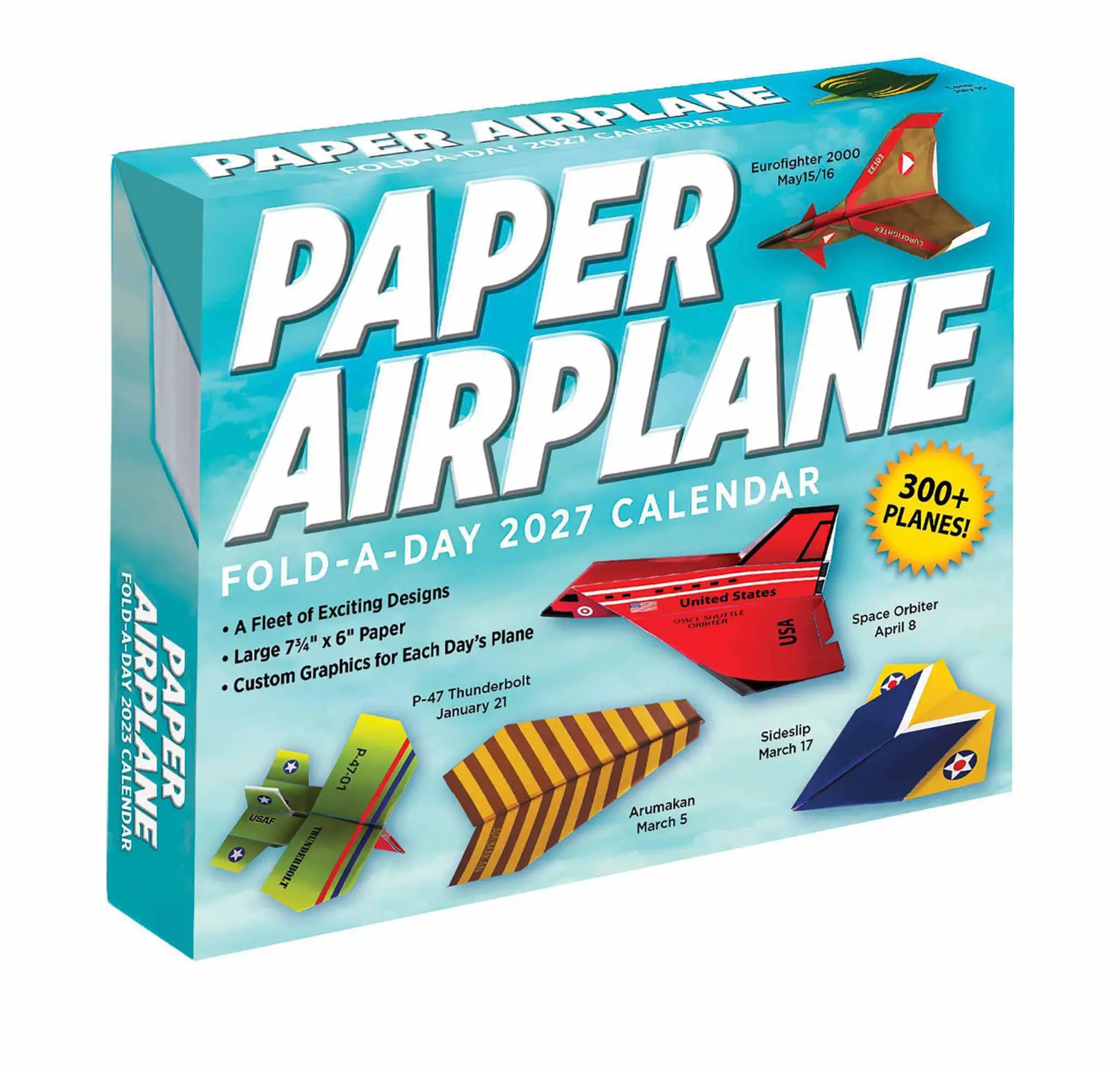 Cover: 9798881608446 | Paper Airplane Fold-a-Day - Papierflieger-Faltvorlage für jeden Tag...